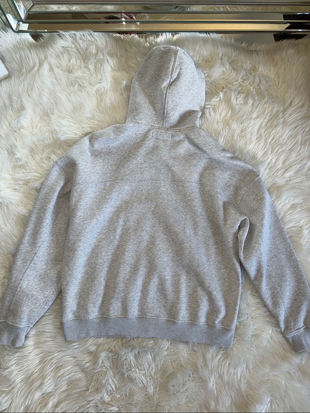 Abercrombie & Fitch Light Heather Gray Essential Full-Zip Hoodie - Picture 8 of 9